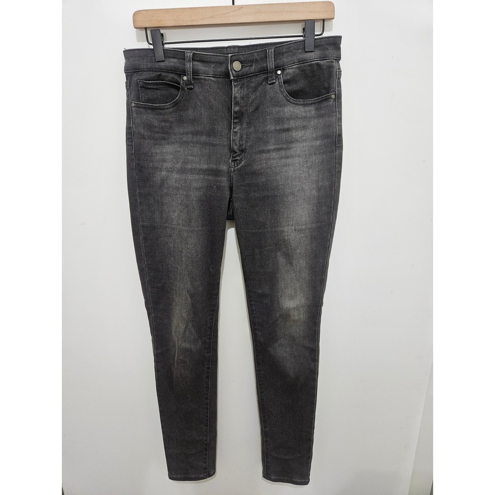Uniqlo Jeans‎ Womens 29x31 Faded Black Skinny High Rise Stretch Denim Pants